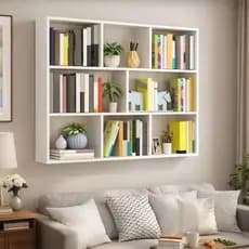 NICHO ESTANTE ORGANIZADOR 90X90CM BRANCO CUBO PRATELEIRA PARA SALA, QUARTO, ESCRITÓRIO, DECORAÇÃO E FOTOS ORIGINAL