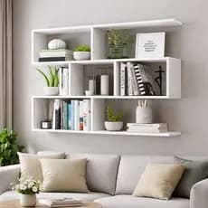 PRATELEIRA LIVREIRO 80X80CM PARA QUARTO SALA ESCRITORIO DESIGN MODERNO PARA DECORACAO E ORGANIZAÇÃO