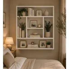 ESTANTE NICHO 90X90x25CM MDF BRANCO ARMARIO ORGANIZADOR MULTIFUNCIONAL SALA QUARTO ESCRITORIO DECORACAO