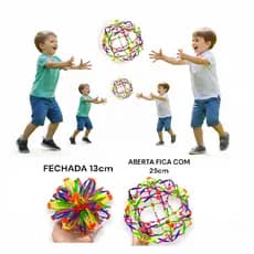 Bola Abre e Fecha Expansível Brinquedo Lançar Esfera Mágica