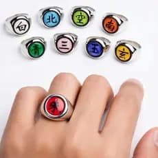 Anel Akatsuki Anime Itachi Ninja Cosplay Ajustável Ao Dedo