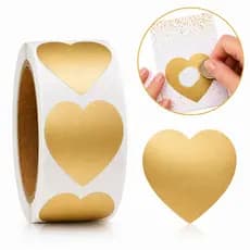 Raspadinha Coração Dourado Prateado Rose Adesivo Etiqueta Presente Criativo Unidades 2,5cm