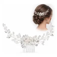 Tiara Arranjo Cabelo Grinalda Noiva Debutante Pérolas Strass