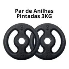 kit  2 anilhas 3 kg pintadas ,anilhas de  Ferro Musculação academia Exercícios , otima qualidade . qualidade