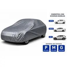 Capa Cobrir Carro Impermeável Forrada P M G Protege Sol Chuva Poeira Anti UV Hatch Sedan SUV