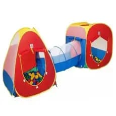 Toca Túnel 3 Em 1 Barraca Cabana Infantil + Melhor Preço > Produto Novo