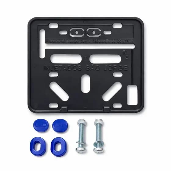 Suporte placa de moto + kit Lacre antifurto e parafusos