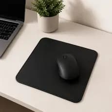 Mousepad Pequeno Preto 20 x 20 cm  couro sintético