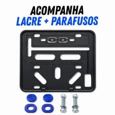 Protetor Placa de Moto  + Kit Completo Antifurto
