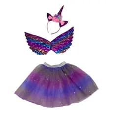Fantasia Temática Kit Infantil Personagens Festa Carnaval Fantasia:Unicórnio Rosa Fantasia Carnaval Festa.