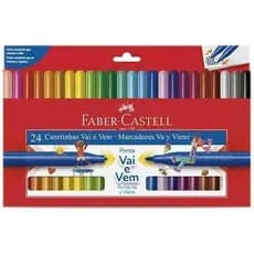 Canetinha 24 Cores Vai e vem Faber-Castell CX 1 UN