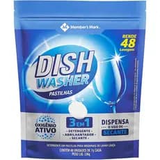 Detergente Máquina Lava-louças 48 Pastilhas Member's Mark 336g