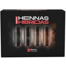 Kit 4 Hennas para Sobrancelhas Híbridas Rápido com Fixador 2 em 1 Dermo Makeup