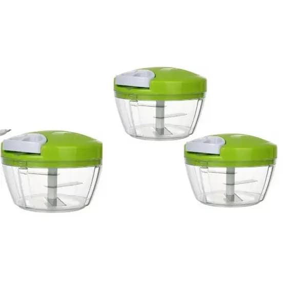 3 Processador De Alimentos Triturador Manual Com 3 Lamina 500 ml cortar, triturar e picar diversos alimentos