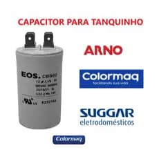 CAPACITOR PARA TANQUINHO COLORMAQ  SUGGAR 12uf 350/400v BIVOLT EOS