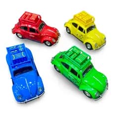 Miniatura Fusca Praiano Fricção Surf Retro Abre Portas Metal Colecionável Brinquedo Vintage
