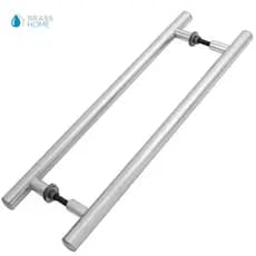 Puxador Tubular 80 Cm Duplo (70cm Entre Furos) Redondo para Porta Box Vidro Madeira Pivotante Correr