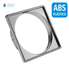 Porta Grelha Ralo 10x10 Plástico ABS Cromado Quadrado Caixilho Suporte Ralo Click Ralo Anti-Inseto
