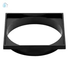 Porta Grelha 10x10 Preto Abs Quadrado Porta Ralo Anti Inseto Suporte Caixilho Plástico