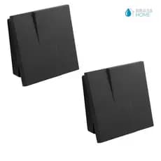 Kit 2 Acabamento Para Válvula De Descarga Metal Luxo Preto Fosco Hydra Deca Fabrimar Docol - Abstra