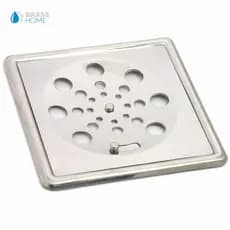 Ralo Grelha Quadrado 10x10 Aço Inox Completo Com Caixilho Abre e Fecha Banheiro Lavanderia