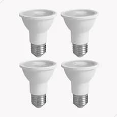 Kit 4 Lâmpada Spot Par20 6,5/7w 3000k Branco Quente Bivolt 110v 220v Econômica Luz Amarela Decoração