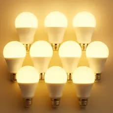 Kit 10 Lâmpada Led Bulbo 15w 3000k Branco Quente Bivolt 110v 220v Econômica Luz Amarela Aconchegante