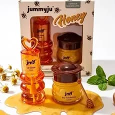 Kit Honey Jmyy - Kit Honey Mel Esfoliante e Hidratação para lábios Jummyju