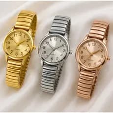 Relógio Feminino Pulseira Elástica Ajustável – Relógio Analógico Quartz