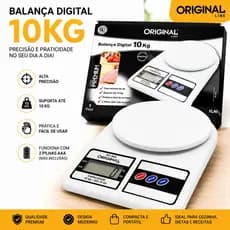 Balança de cozinha Digital eletrônica precisão Portátil para Cozinha Mercados e peso máximo 10kg