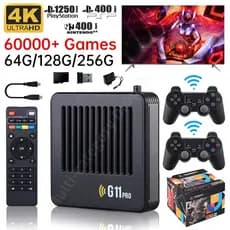 G111 Pro Game Box 4K HD TV Stick Console De Vídeo 128G Construído Em 40000 + Jogos Retroportáteis Player Sem Fio Gamepad