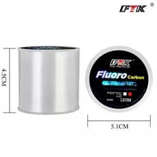 Linha Lider Fibra de Carbono Revestimento de Fluorcarbono FTK 120m
