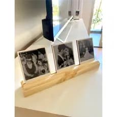 Quadro de Mesa com 3 Fotos - Para Casal / Namorados
