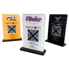 Placa Pix - Acrílico Cristal - Qr Code / Google / Wifi / Insta - Personalizada