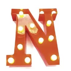 Letra Vermelha Luminária Led 3D Decorativa