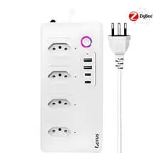 Plug Múltiplo Inteligente Zigbee Controle Via Smartphone