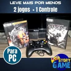 DVD PC Battlefield 3 + Medal Of Honor Airborne + Controle Para PC | Jogo Para PC | Pc Mídia Fisica Original