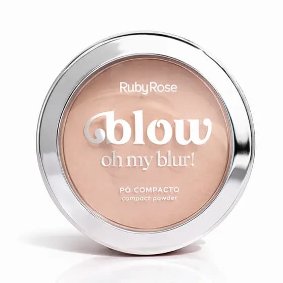 PO COMPACTO RUBY ROSE GLOW Oh My Blur – Acabamento Natural Efeito Blur Matte