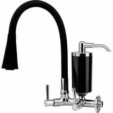 Torneira Cozinha Gourmet Filtro Parede Tubo Cone Luxo preto black, Torneira Com Filtro