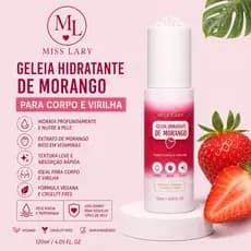 Geleia Hidratante de Morango para Corpo e Virilha Vegano - Miss Lary