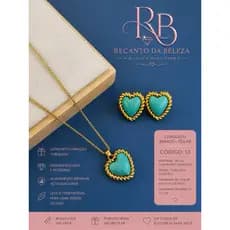 conjunto brinco mais colar (cod53)