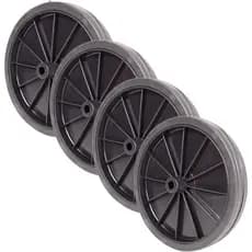 Kit 4 Roda Carrinho Feira 15 cm P/ 60 kg Mercado Compra Maleiro Bolsa Reforçado 6 Polegadas