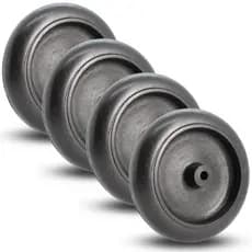 4 Roda 512 PVC Termoplástica BP Bucha Furo Passante Carrinho Supermercado 5 Polegada Rodízio Mercado