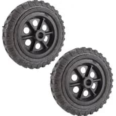Par Roda 6 Polegada P/ 75 Kg Carrinho Feira Mercado Maleiro Bolsa Reforçado 15cm Cortador Grama
