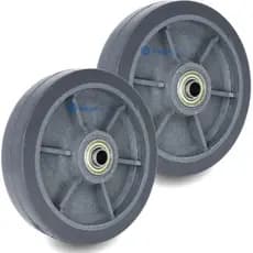 MegaLeo Par Roda PVC 6 Polegadas 614 Rolamento Esfera Duplo Reforçada 320kg Carga
