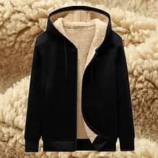 Masculino masculino forro de lã engrossado moletom com capuz adolescente Cardigan Top estudante moletom com zíper