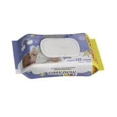 Toalha Umedecida para Bebê 1 Pacote de 120 Folhas com Tampa Flip Top Easy Now Baby
