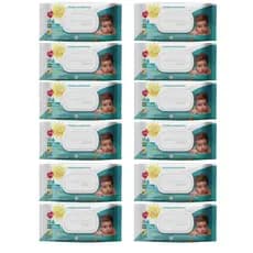 Toalhas Umedecidas para Bebê 12 Pacotes de 100 Folhas cada com Tampa Flip Top Easy Now Baby