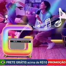 G3 Caxinha de Som G-Speaker Luz RGB Inteligente De Palco Alto-Falante Bluetooth Com Carregamento Rápido Sem Fio De Sete