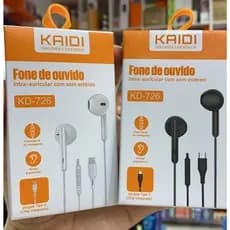 Fone De Ouvido Tipo-c Kd-726 Com Microfone Botões USB C BRANCO
